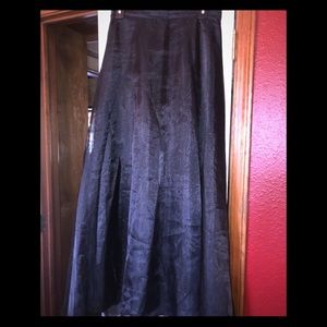 Long floor length, formal skirt with tulle overlay